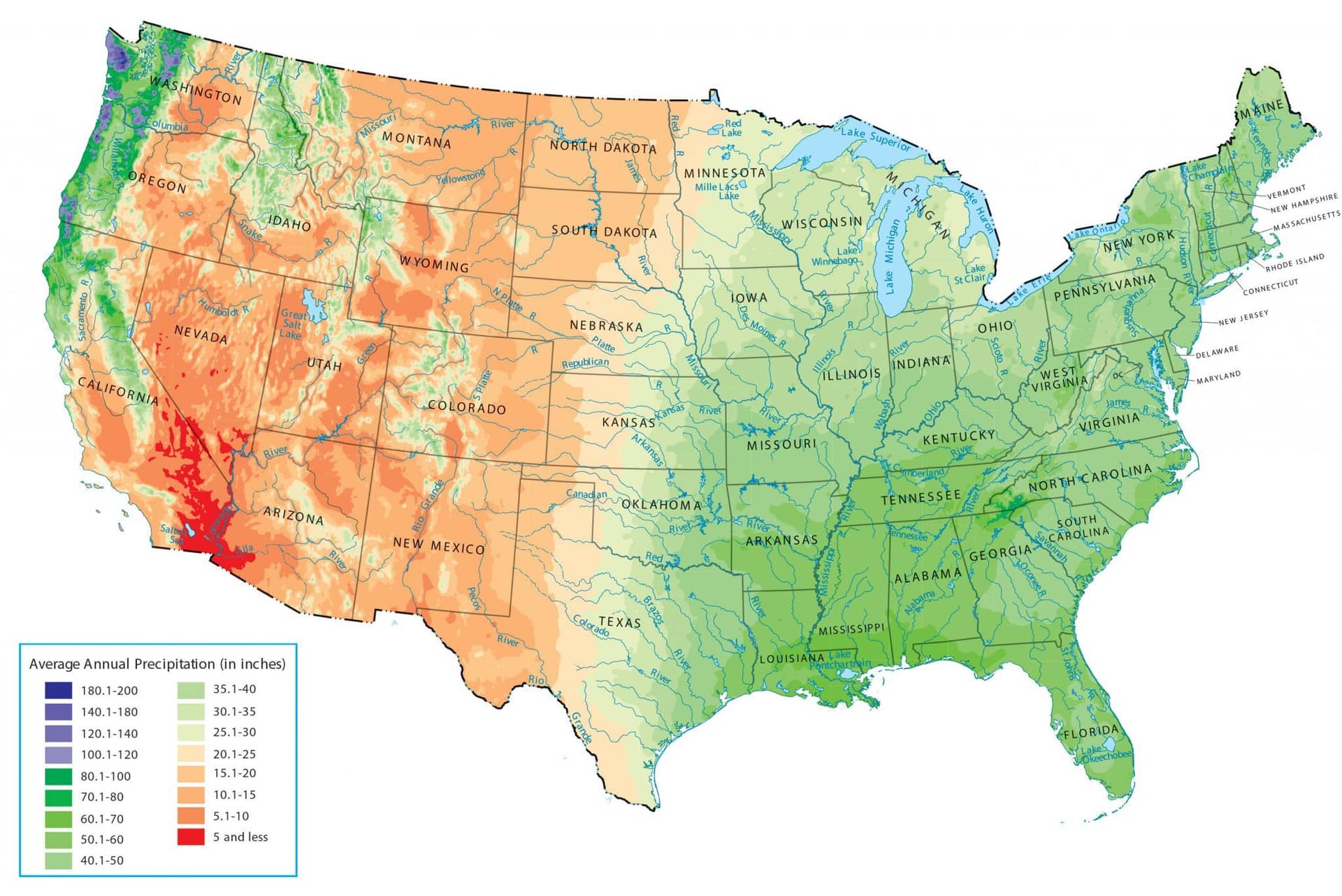US Precipitation Map